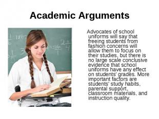 Arguments against school uniform essay