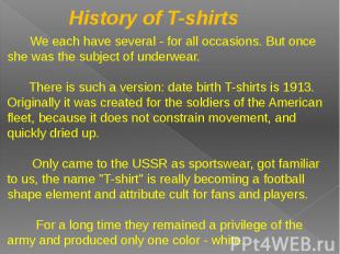 History of T-shirts
