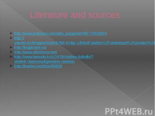 Literature and sources