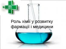 Роль хімії у розвитку фармації і медицини