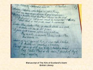 Manuscript of The Kirk of Scotland’s Alarm British Library