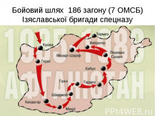 Бойовий шлях 186 загону (7 ОМСБ) Ізяславської бригади спецназу