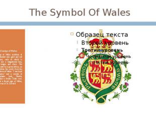 The Symbol Of Wales Royal badge of Wales Royal badge of Wales (emblem of Wales)