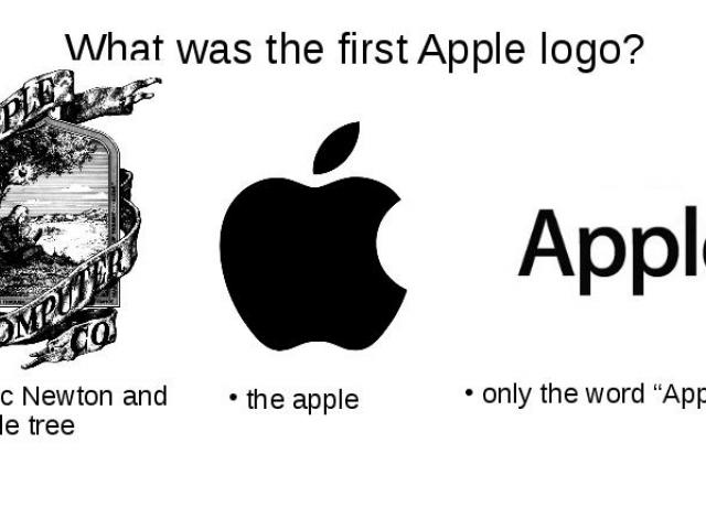 What was the first Apple logo? Sir Isaac Newton and the apple tree