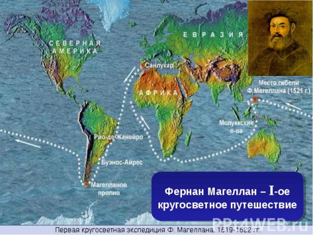 Фернан Магеллан – I-ое кругосветное путешествие