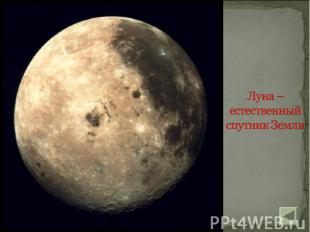 Луна – естественный спутник Земли