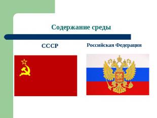 Содержание среды СССРРоссийская Федерация