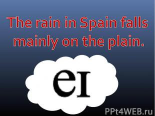 The rain in Spain falls mainly on the plain.