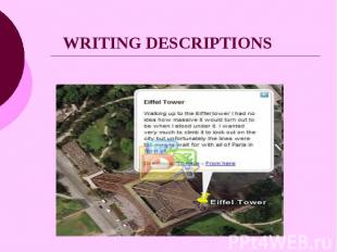 WRITING DESCRIPTIONS