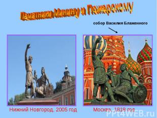 Памятники Минину и Пожарскому собор Василия Блаженного Нижний Новгород, 2005 год