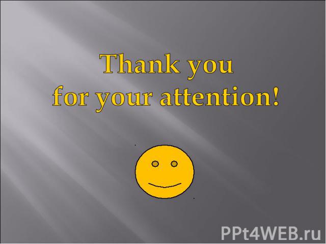 Thank you for your attention!