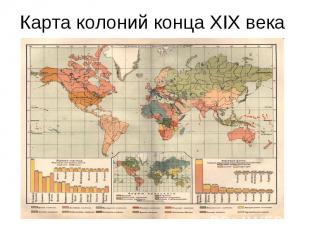 Карта колоний конца XIX века