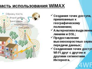 Область использования WiMAX