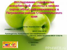 содержание аскорбиновой кислоты в яблоках