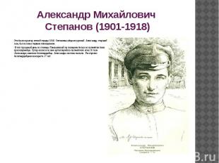 Александр Михайлович Степанов (1901-1918) Это было в разгар летней страды 1918.