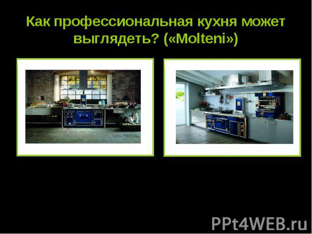 Как профессиональная кухня может выглядеть? («Molteni»)