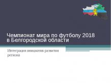 Чемпионат мира по футболу 2018 в Белгородской области