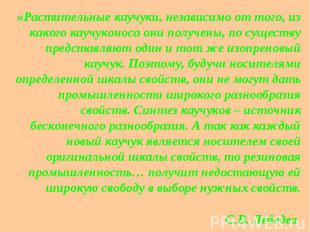 «Растительные каучуки, независимо от того, из какого каучуконоса они получены, п