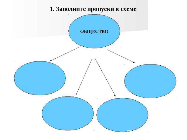 1. Заполните пропуски в схеме