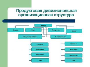 Продуктовая дивизиональная организационная структура