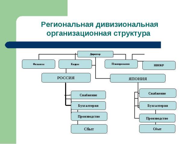 Региональная дивизиональная организационная структура