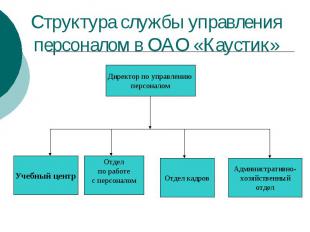 Структура службы управления персоналом в ОАО «Каустик»
