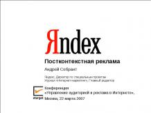 Яндекс. Постконтекстная реклама