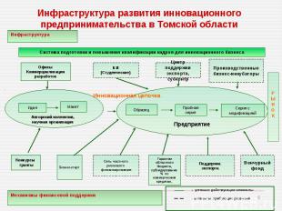 Инфраструктура развития инновационного предпринимательства в Томской области