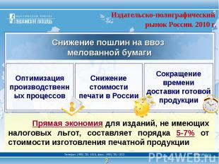 Издательско-полиграфический рынок России. 2010 г. Прямая экономия для изданий, н