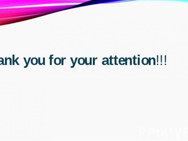 Thank you for your attention!!!Thank you for your attention!!!