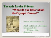 What do you know aboutthe Olympic Games?