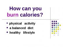 How can you burn calories?