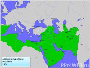 Арабский халифат при Омейядах 750 г.