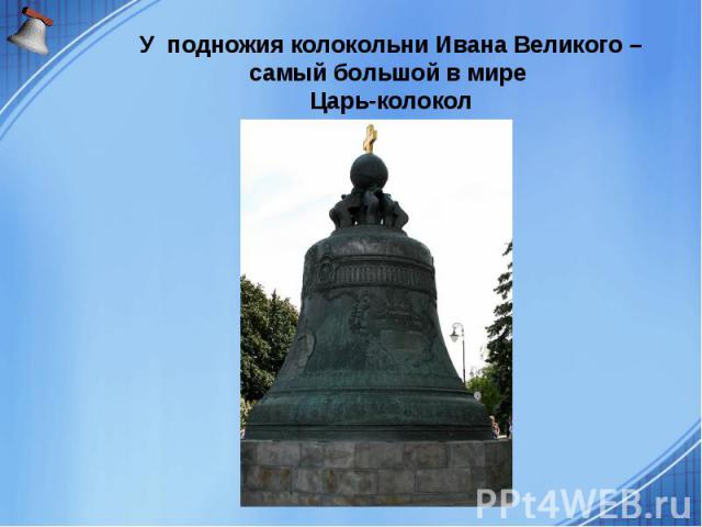 У подножия колокольни Ивана Великого – самый большой в мире Царь-колокол