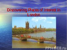 Discovering Places of interest in London