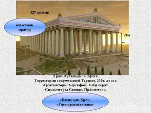 Храм Артемиды в Эфесе. Территория современной Турции. 550г. до н.э. Архитекторы