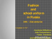 Fashion and school uniform