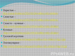 Интернет - ресурсыПеристые –http://www.fresher.ru/2012/04/04/redkie-vidy-oblakov