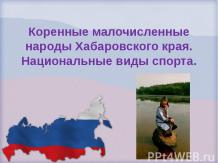 Коренные малочисленные народы Хабаровского края. Национальные виды спорта