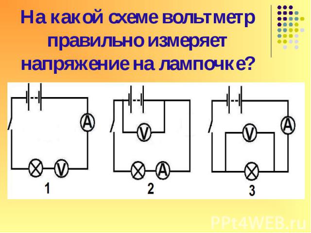 2) Помещая амперметр поочерёдно в точки 1, 2 и 3 измерьте силу тока в различных участках цепи и сделайте вывод 1 2 3 Вывод: сила тока в различных участках цепи при последовательном соединении одинаковая