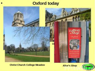 Oxford today Christ Church College Meadow