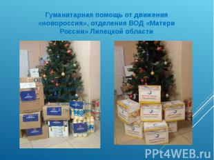 Гуманитарная помощь от движения «новороссия», отделения ВОД «Матери России» Липе