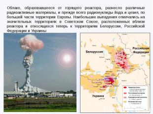 Облако, образовавшееся от горящего реактора, разнесло различные радиоактивные ма