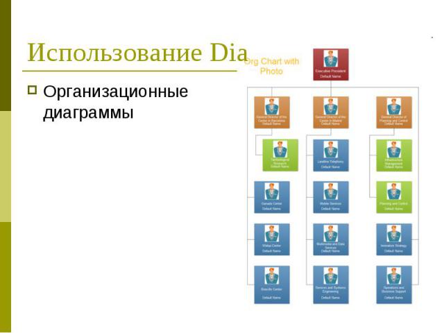 Использование Dia Организационные диаграммы