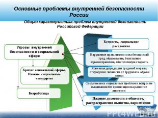 Основные проблемы внутренней безопасности России Общая характеристика проблем вн