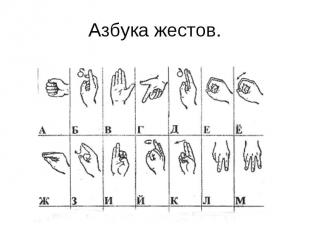 Азбука жестов.