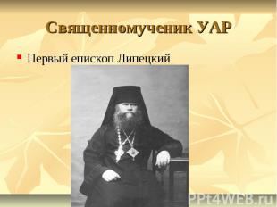 Священномученик УАР Первый епископ Липецкий