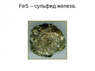 FeS – сульфид железа.