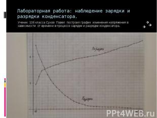 Лабораторная работа: наблюдение зарядки и разрядки конденсатора. Ученик 10б клас