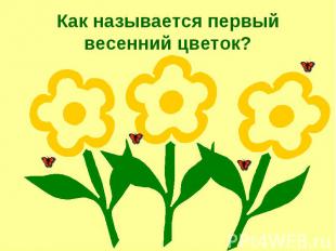 Как называется первый весенний цветок?